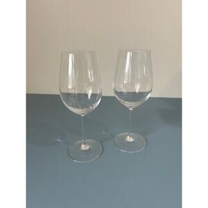 Crate & Barrel red wine glasses set of 12 sleek classic traditional long stem